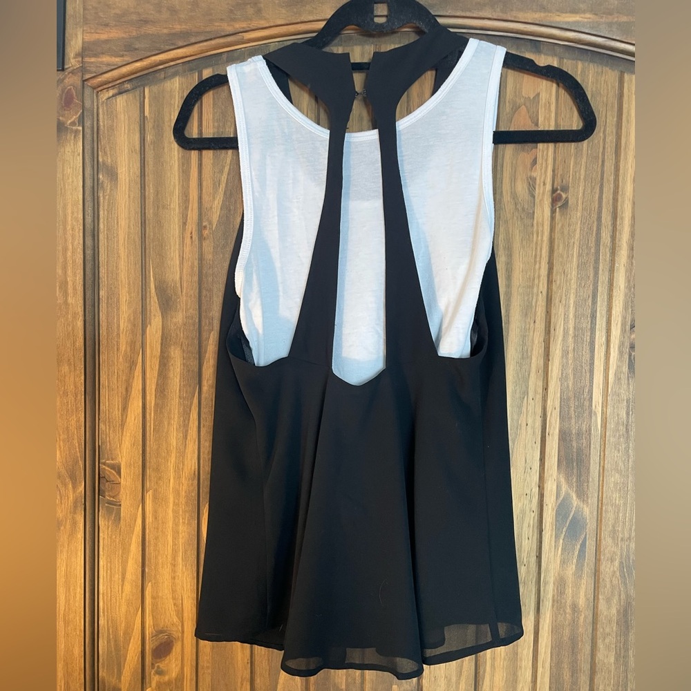 Black tank with fun back